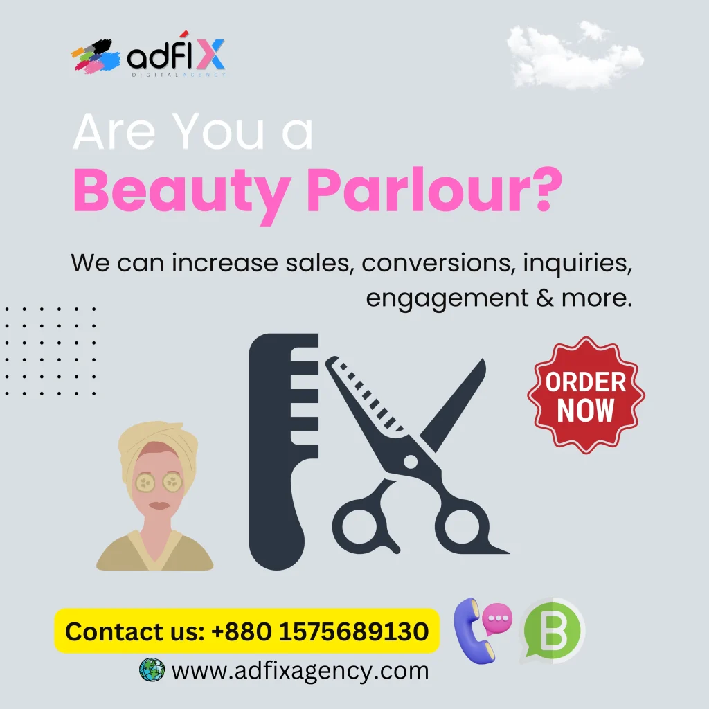 Website Design, Digital Marketing, SEO for Beauty Parlour Adfix Agency