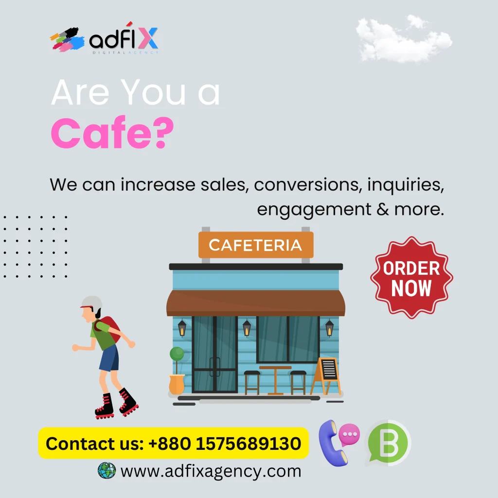 Website Design, Digital Marketing, SEO for Cafe, Cafeteria Adfix Agency