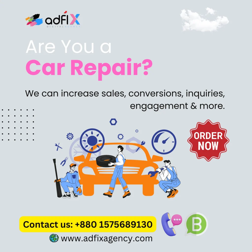 Website Design, Digital Marketing, SEO for Car Repair Adfix Agency