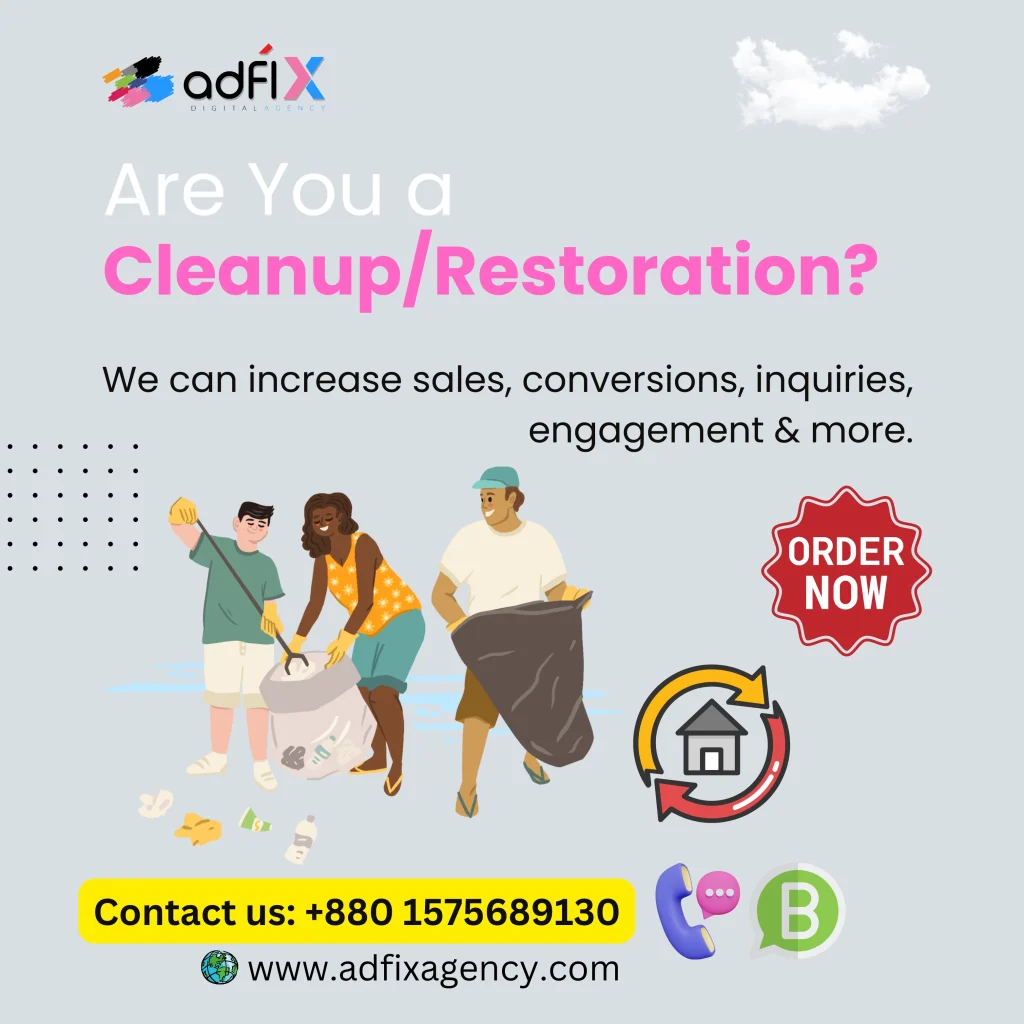 Website Design, Digital Marketing, SEO for Cleanup, Restoration Adfix Agency