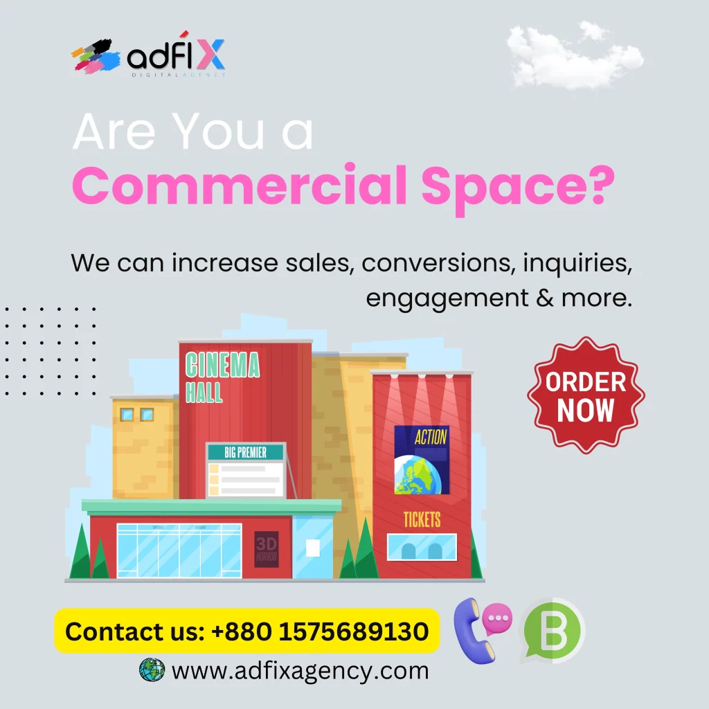 Website Design, Digital Marketing, SEO for Commercial Space Adfix Agency