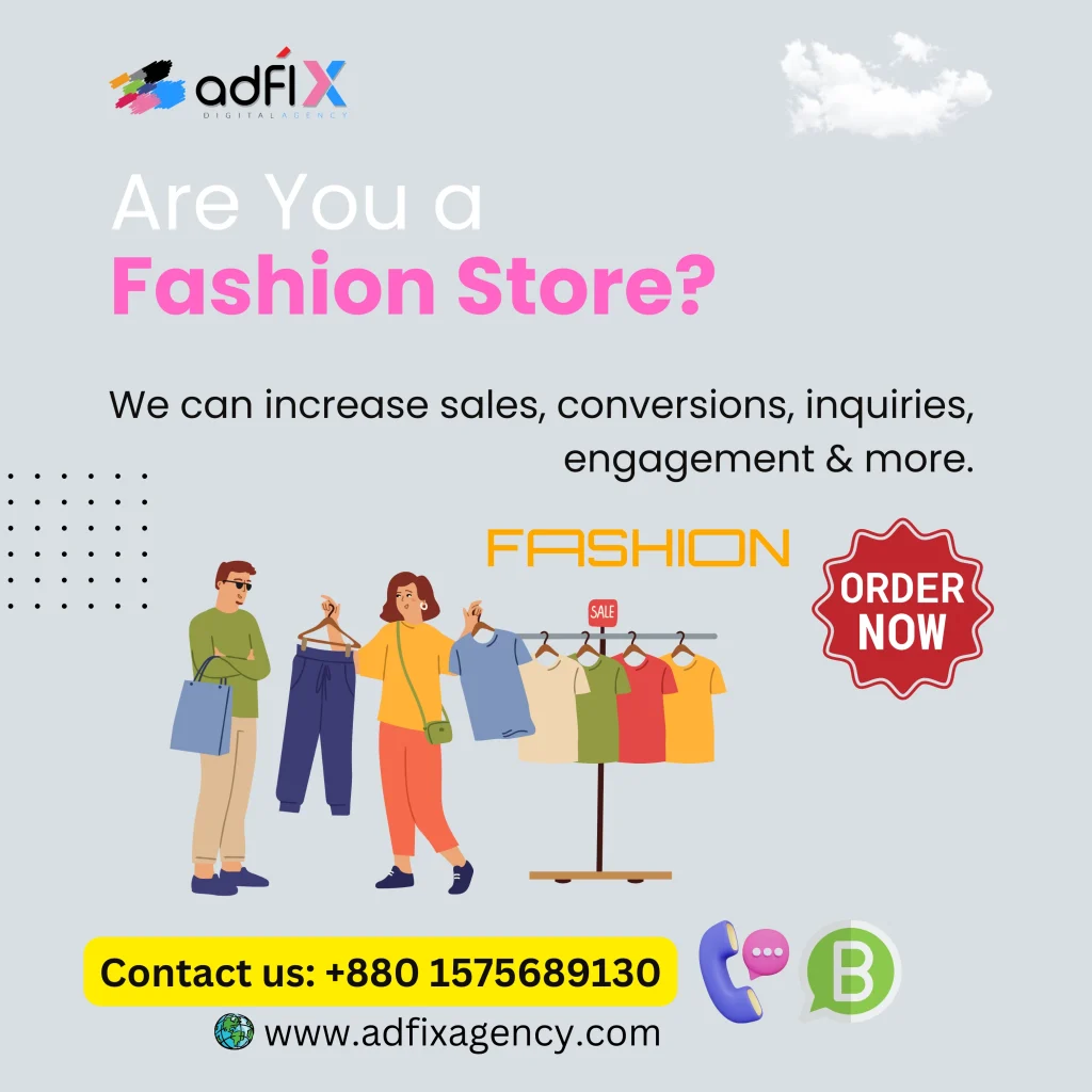 Website Design, Digital Marketing, SEO for Fashion Store Adfix Agency