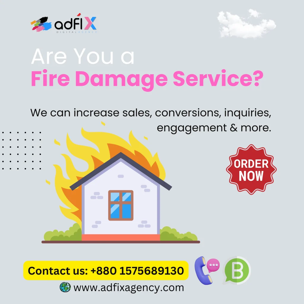 Website Design, Digital Marketing, SEO for Fire Damage Service Adfix Agency