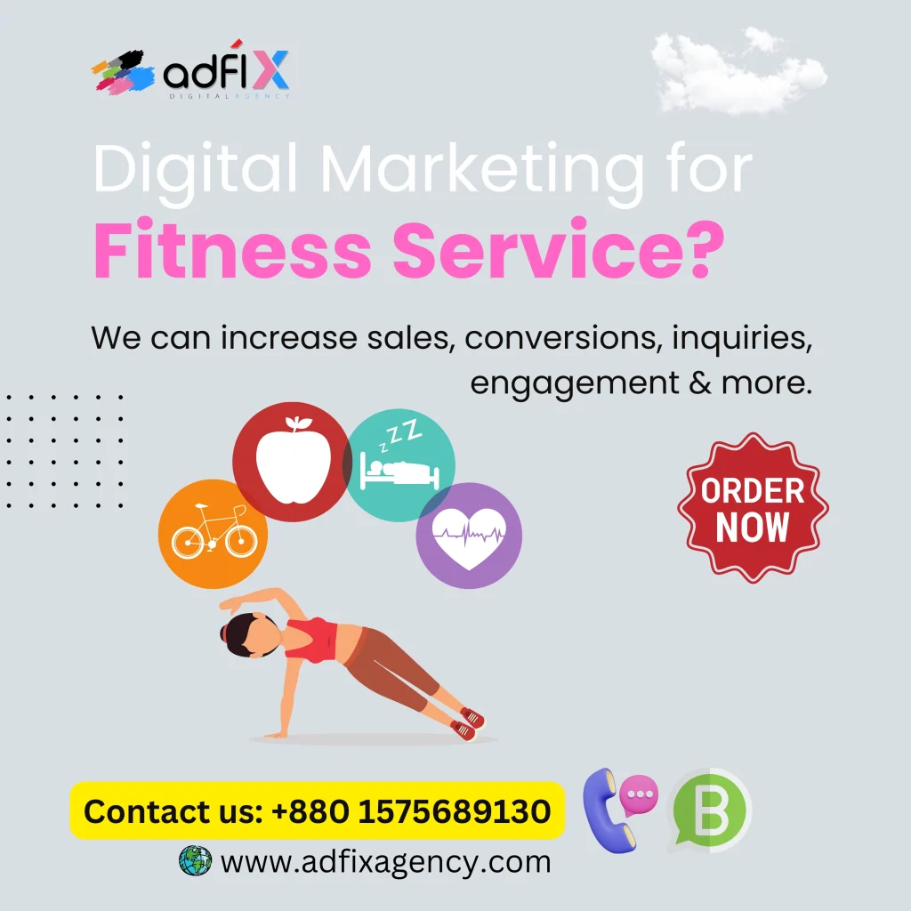 Website Design, Digital Marketing, SEO for Fitness Service Adfix Agency