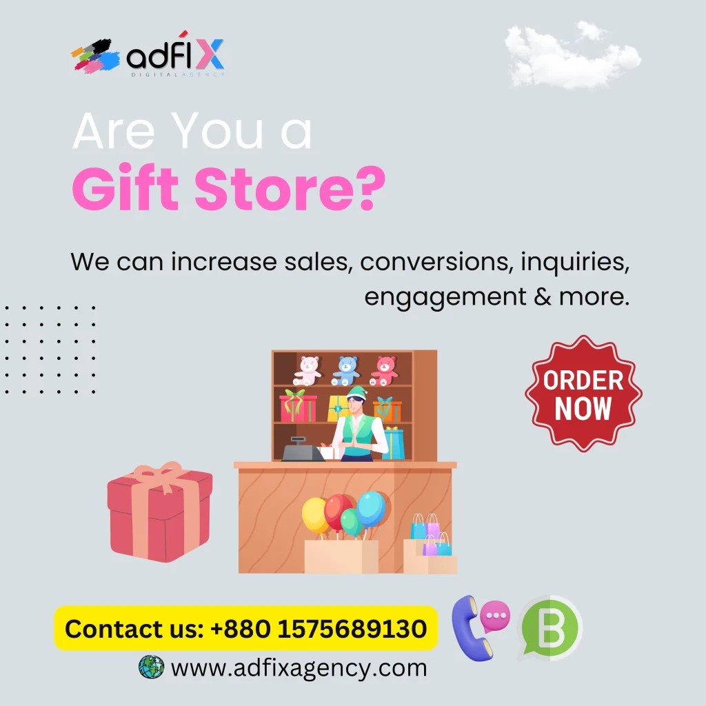 Website Design, Digital Marketing, SEO for Gift Store Adfix Agency