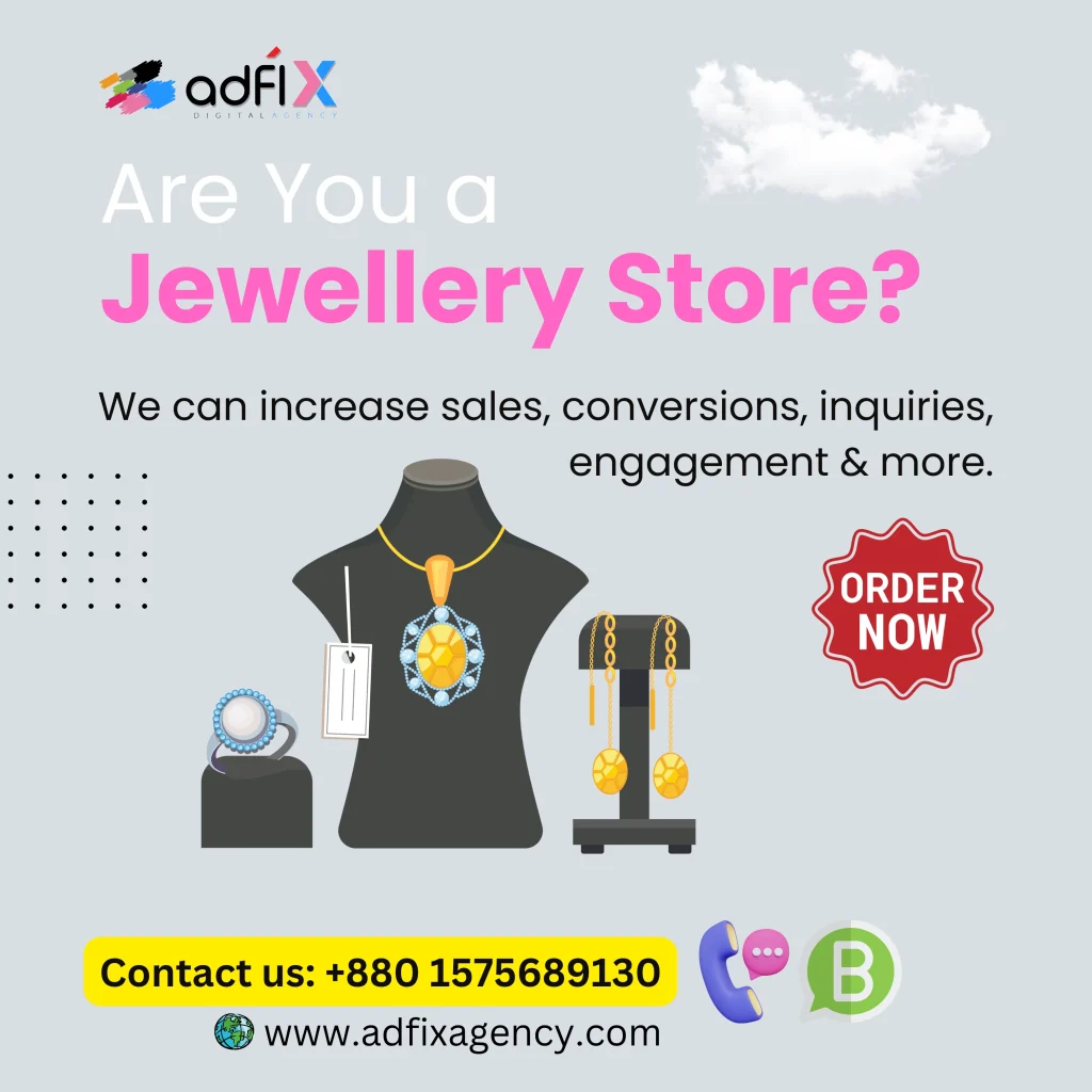 Website Design, Digital Marketing, SEO for Jewellery Store Adfix Agency