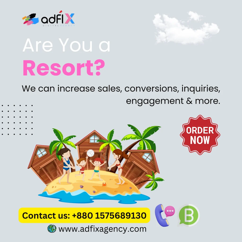 Website Design, Digital Marketing, SEO for Resort Adfix Agency Ltd
