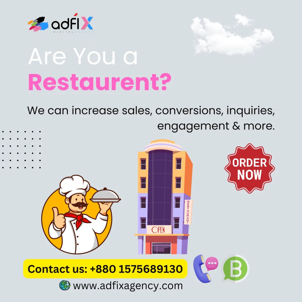 Website Design, Digital Marketing, SEO for Restaurent Adfix Agency Ltd