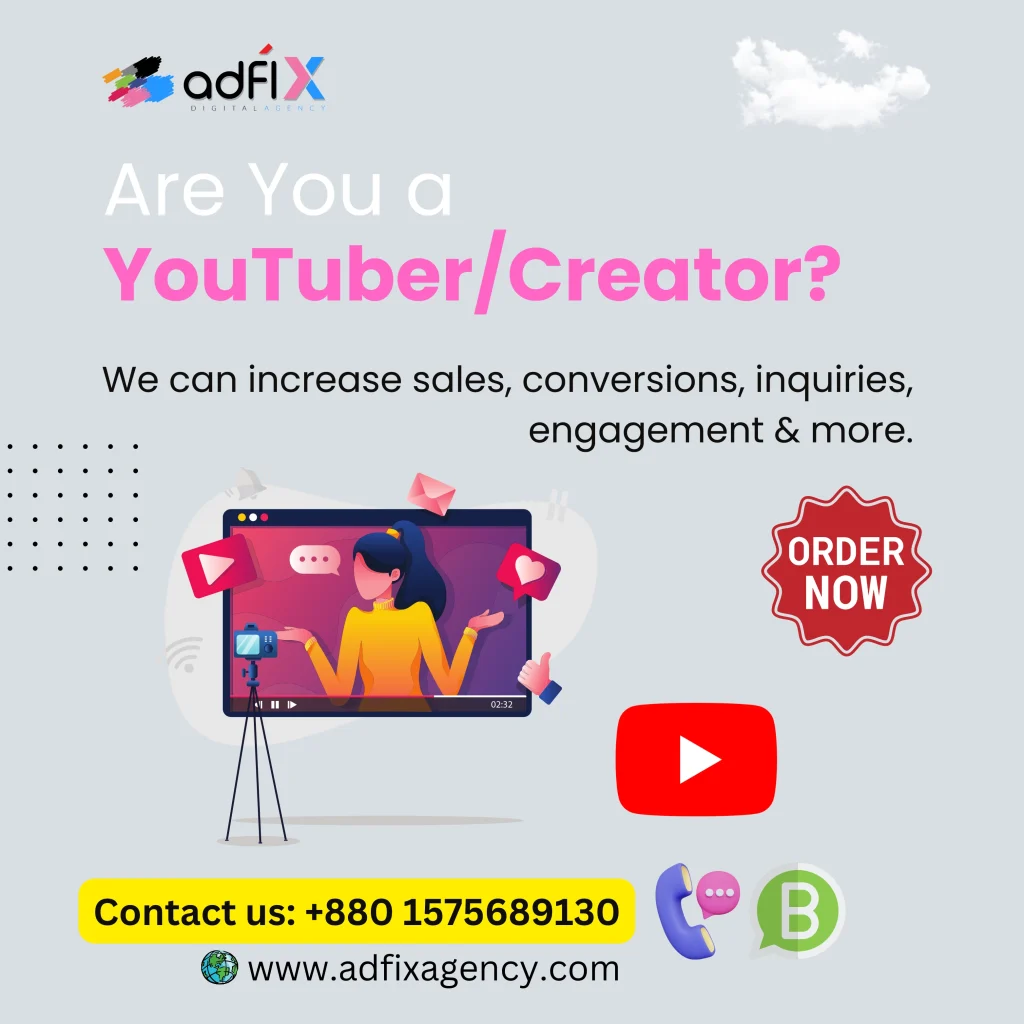 Website Design, Digital Marketing, SEO for YouTuber, Creator Adfix Agency Ltd Catalog