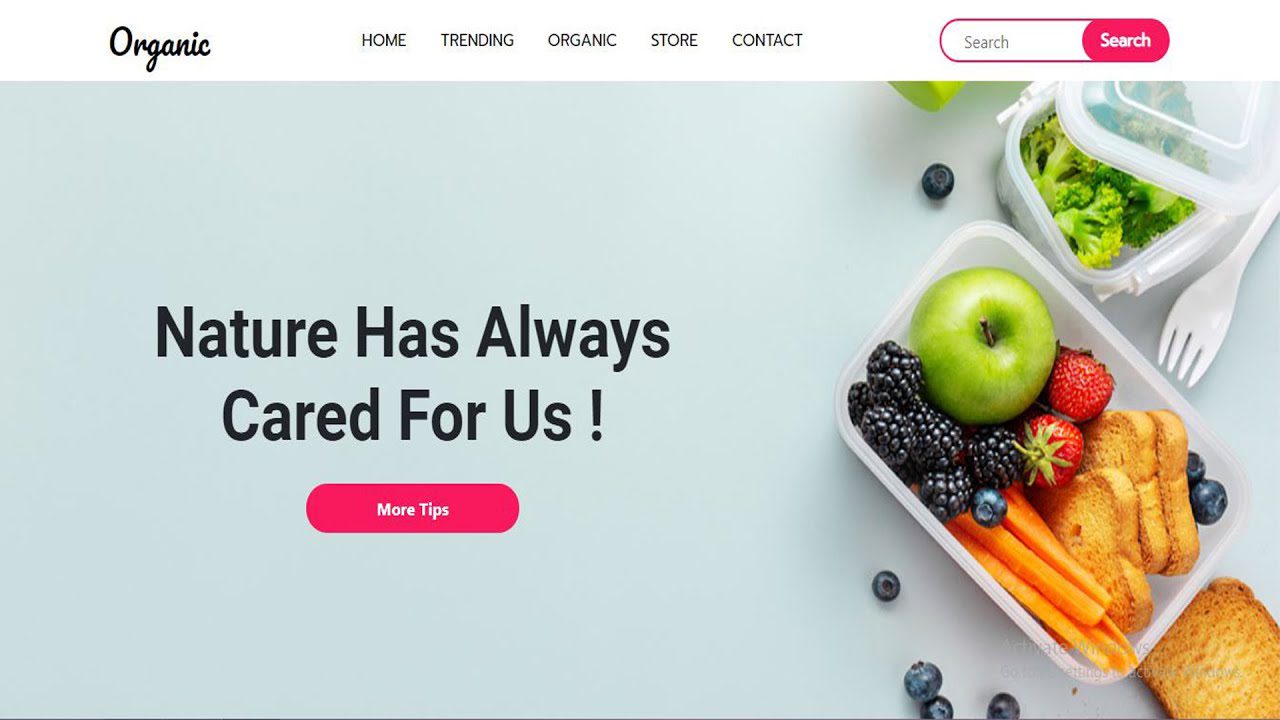 Food e commerce website