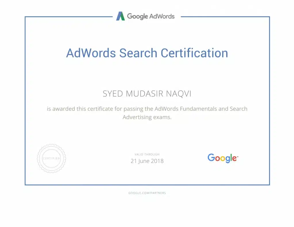 Google-Partners-fundamental-search-Certification-SYED