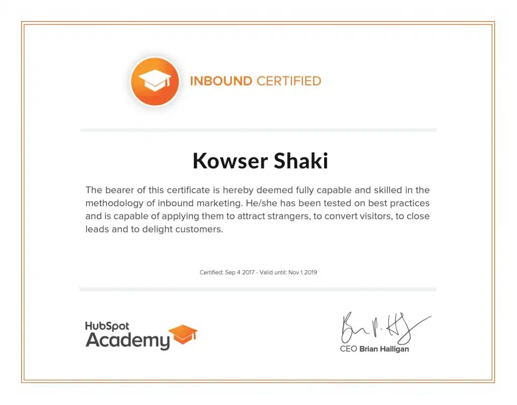 Inbound-Marketing-Certificate-Kowser-Shaki