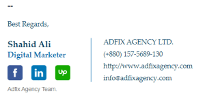 Shahid Ali Email Signature