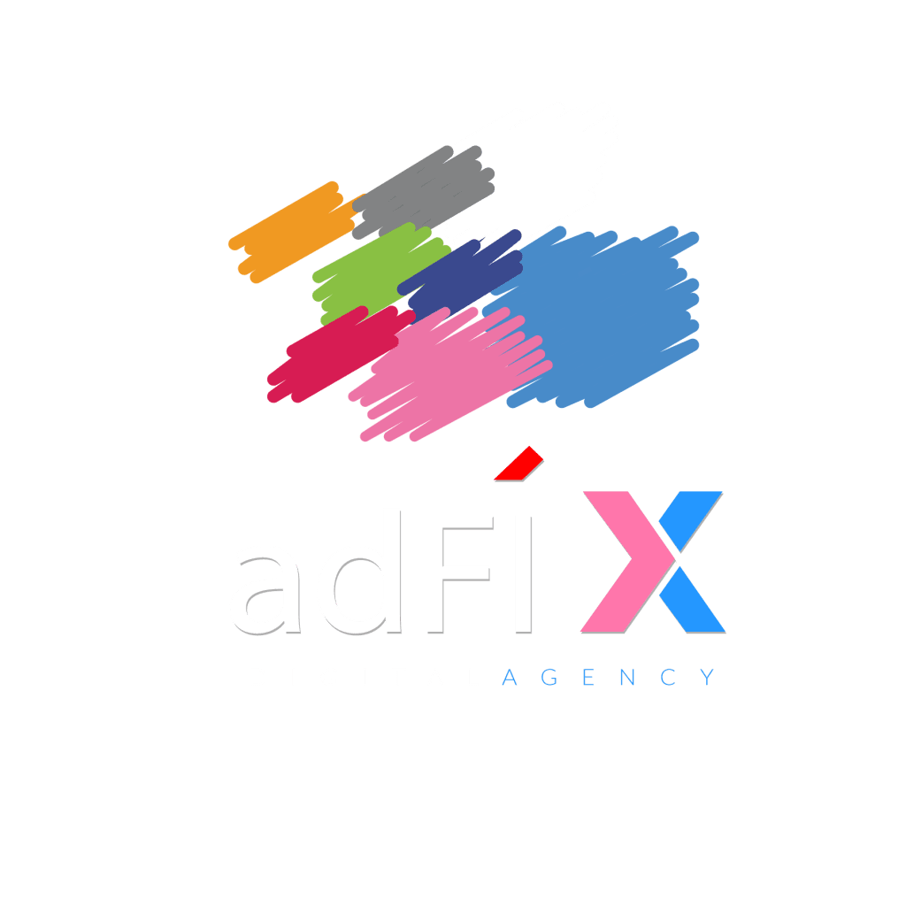white logo adfix agency square